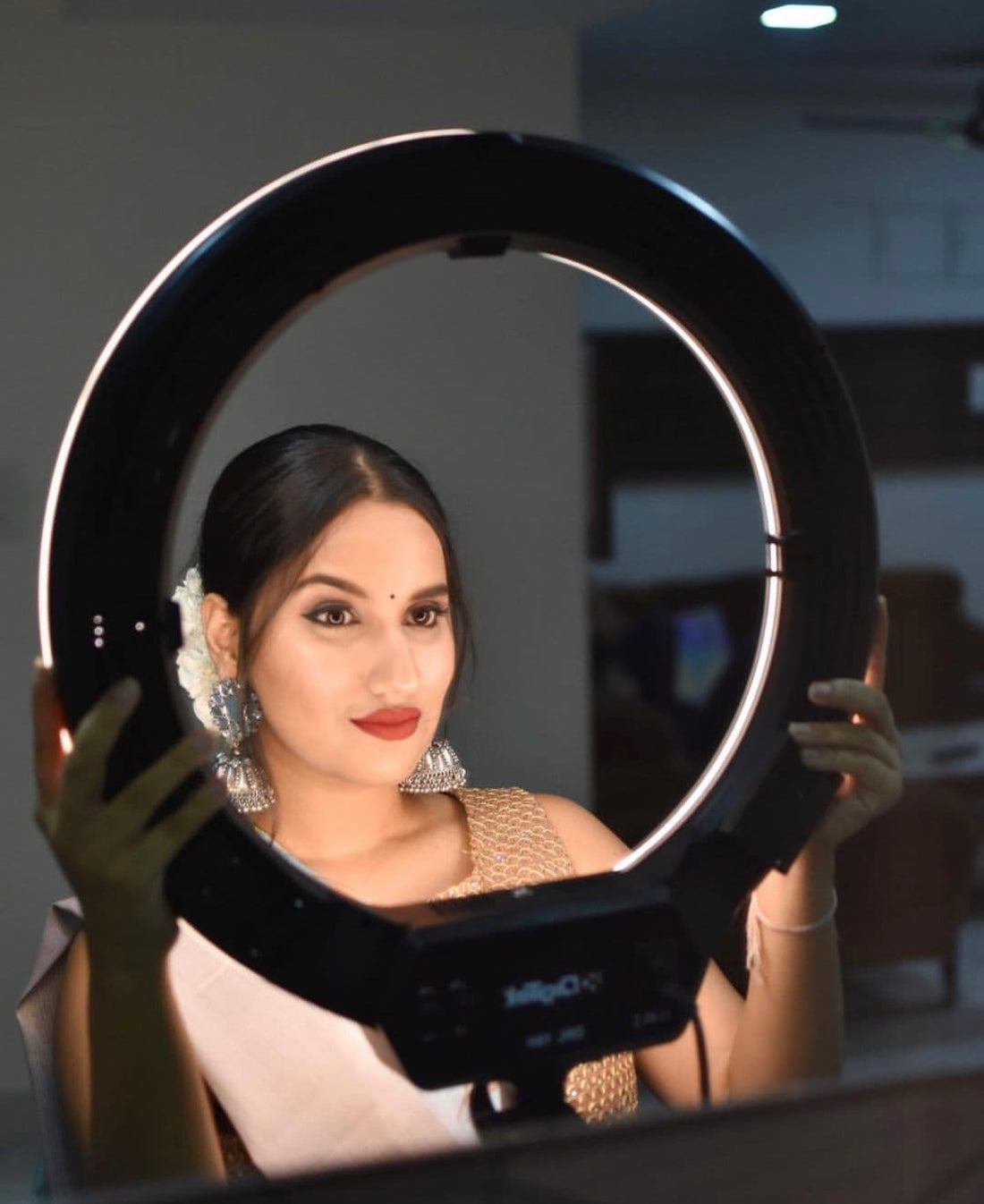 Led Light Makeup Mirror Storage LED Face Mirror India | Ubuy