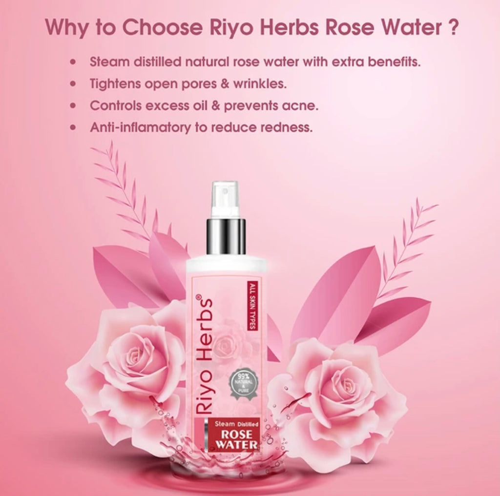 Riyo Herbs Steam Distilled Rose Water ( All Skin Types ) 200ml