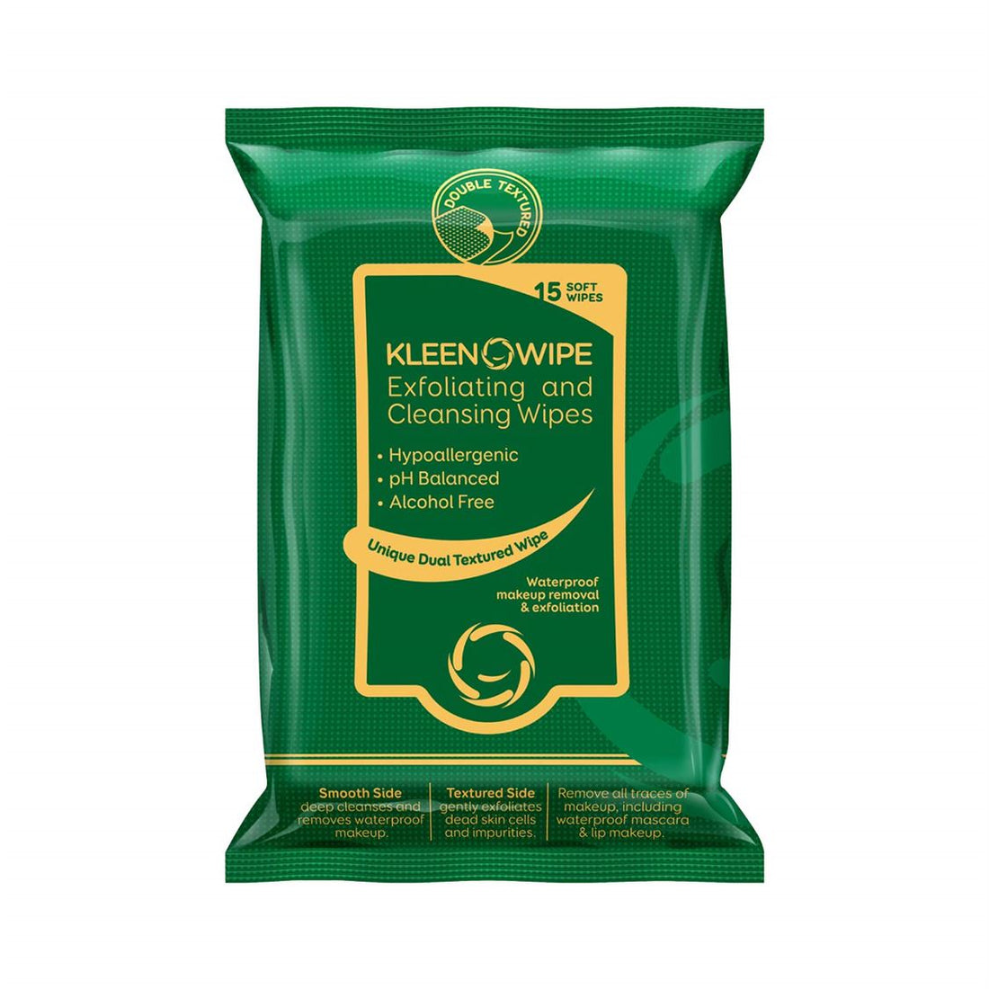Kleenowipe Exfoliating and Cleansing Wipes 15 Soft Wipes