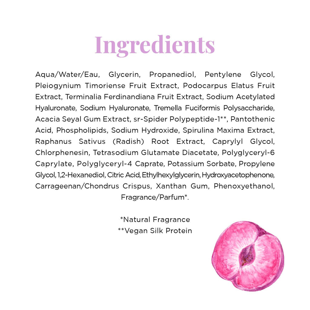Glow Recipe Plum Plump Serum - Hydrating Hyaluronic Acid Facial Serum - Oil-Free Serum for Plump, Glowing Skin with Antioxidant-Rich Kakadu Plum + Silk...