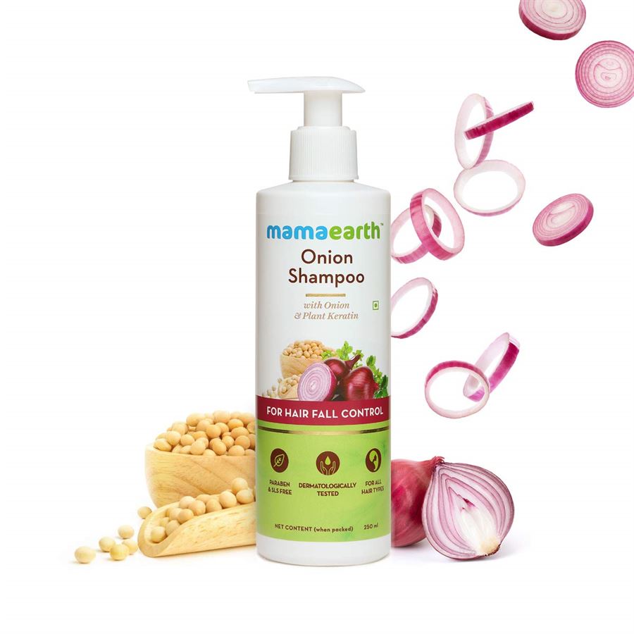Mamaearth Onion Shampoo For Hair Fall Control 250ml