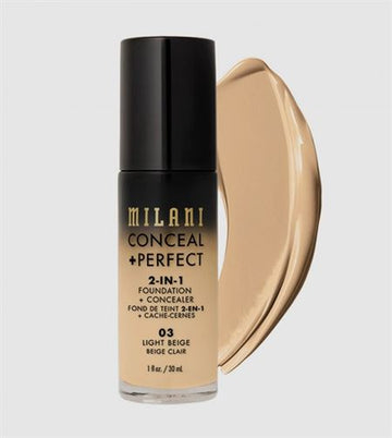 Milani Conceal+Perfect 2 In 1 Foundation+Concealer 03 Light Beige 30ml