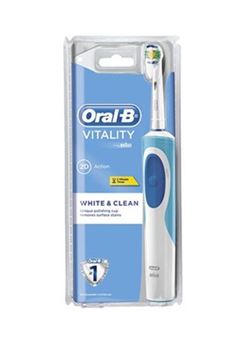 Oral B Vitality Braun 2D Action Technologie White &amp; Clean Unique polishing Cup Removes Surface Stains Brush