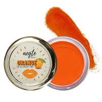Aegte Organics Orange Lip &amp; Cheek Tint Natural Orange Peel &amp; Annatto Seed Extracts Lightens Lip Tone and Moisturizes Chapped Lips 15g