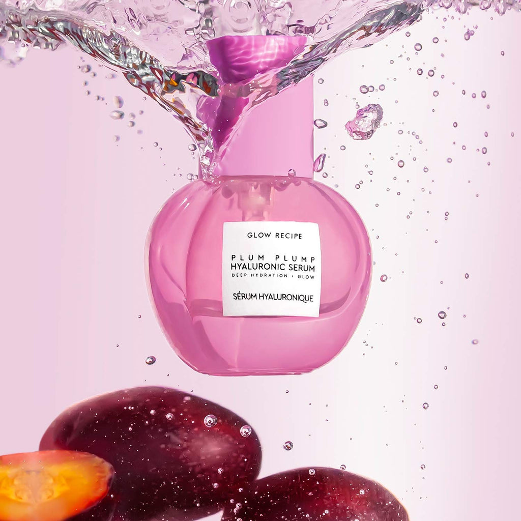 Glow Recipe Plum Plump Serum - Hydrating Hyaluronic Acid Facial Serum - Oil-Free Serum for Plump, Glowing Skin with Antioxidant-Rich Kakadu Plum + Silk...