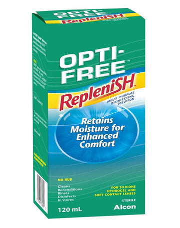 Opti Free Replenish Retains Moisture For Enhanced Comfort 120ml