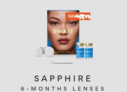 Swati Cosmetic Lenses 6-Month Lenses Sapphire