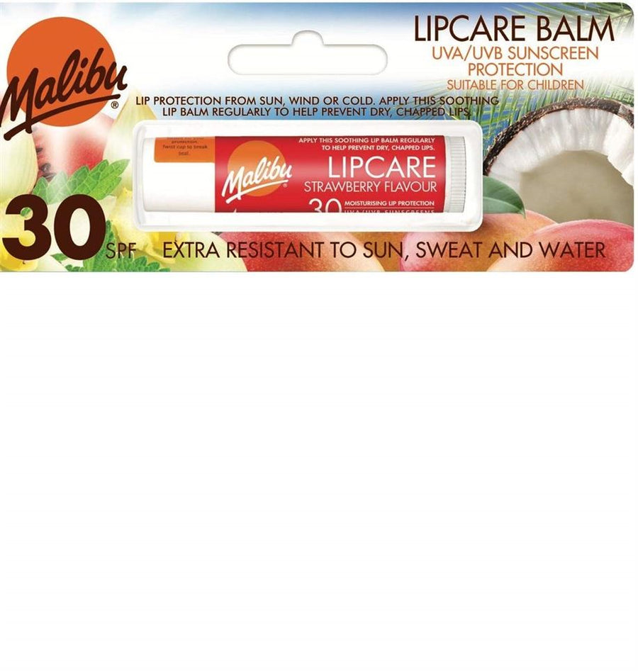 Malibu Strawberry Flavour Lip Balm with SPF 30 4g