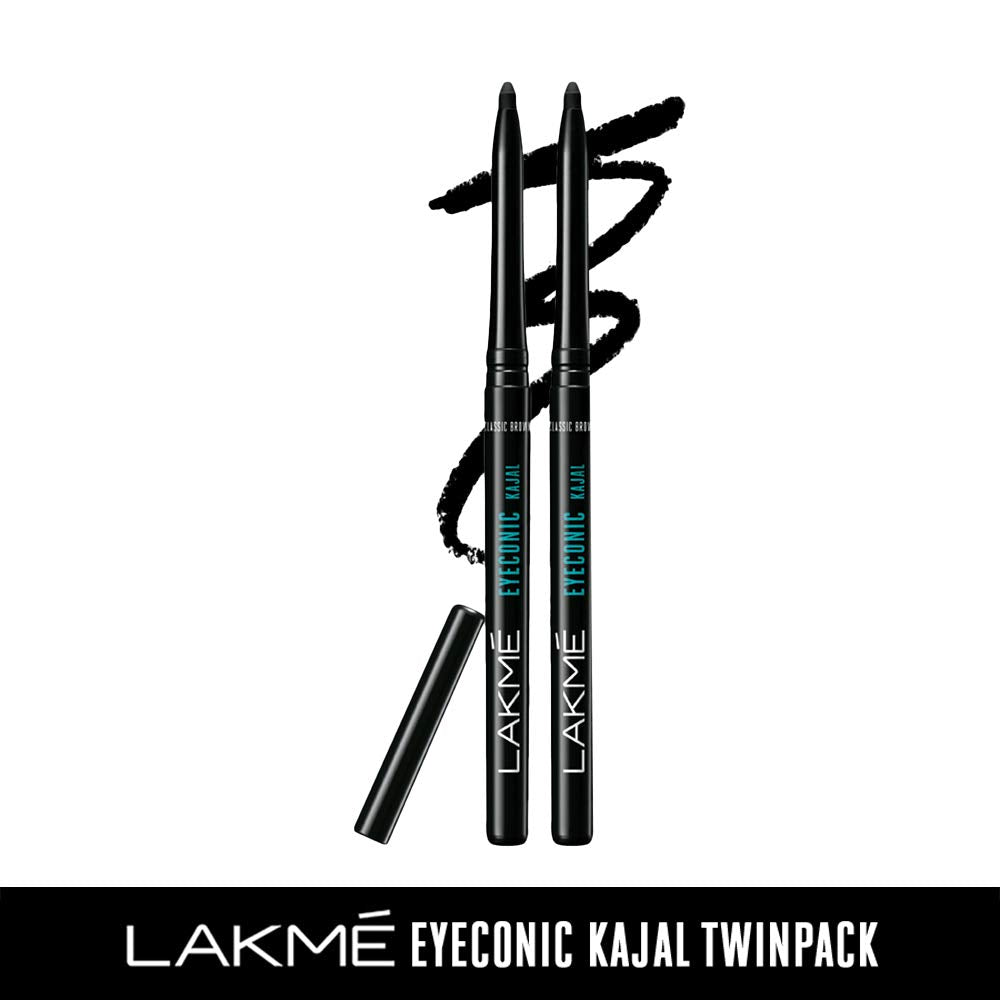 Lakme Eye Co Nic Twin Pack Kajal Deep Black 0.35g+0.35g