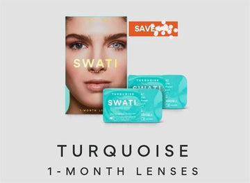 Swati Coloured Lenses 1 Month Lenses Turquoise