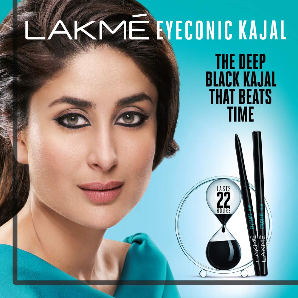 Lakme Eye Co Nic Twin Pack Kajal Deep Black 0.35g+0.35g