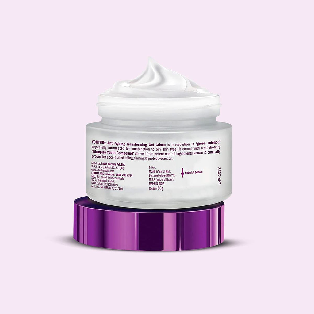 Lotus Herbal Gineplex Anti Agening Transforming Gel Cream Spf 20 50g