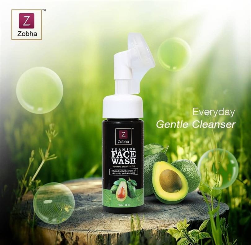 Zobha Foaming Facewash Normal To Dry Skin (Avocado And Aloevera) 150ml