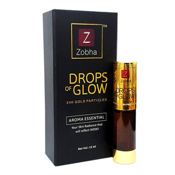 Zobha Drops Of Glow 24K Gold Particles Aroma Essential Your Skin Radiance That Will Reflect Wow 15ml